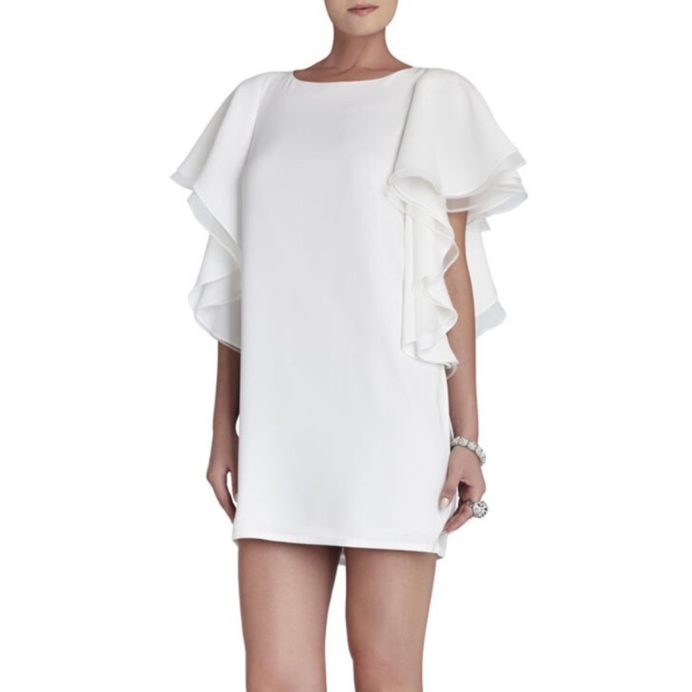 BCBGMaxAzria ruffle sleeve dress